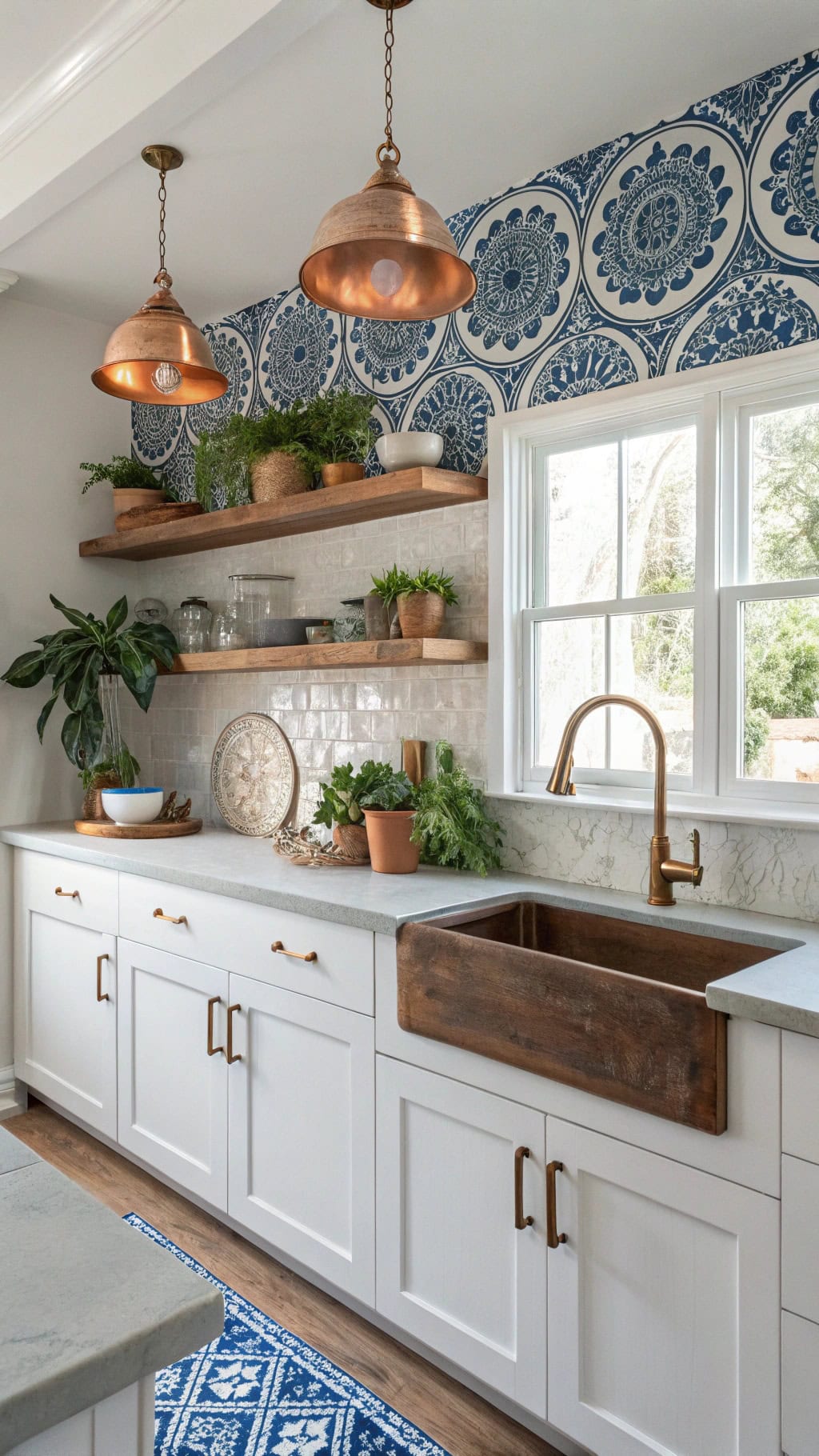 bohemian blue tile transformation