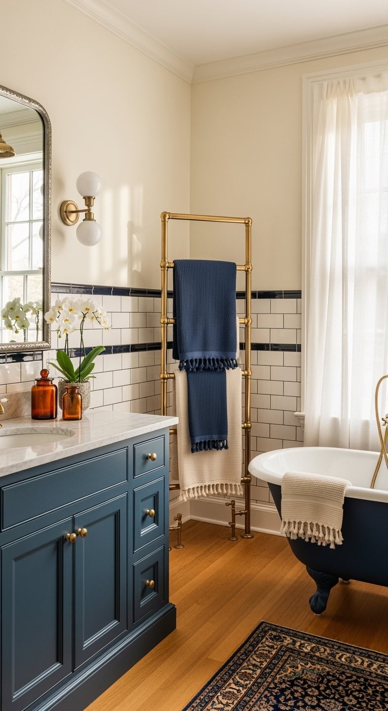 vintage luxury functional bathroom art