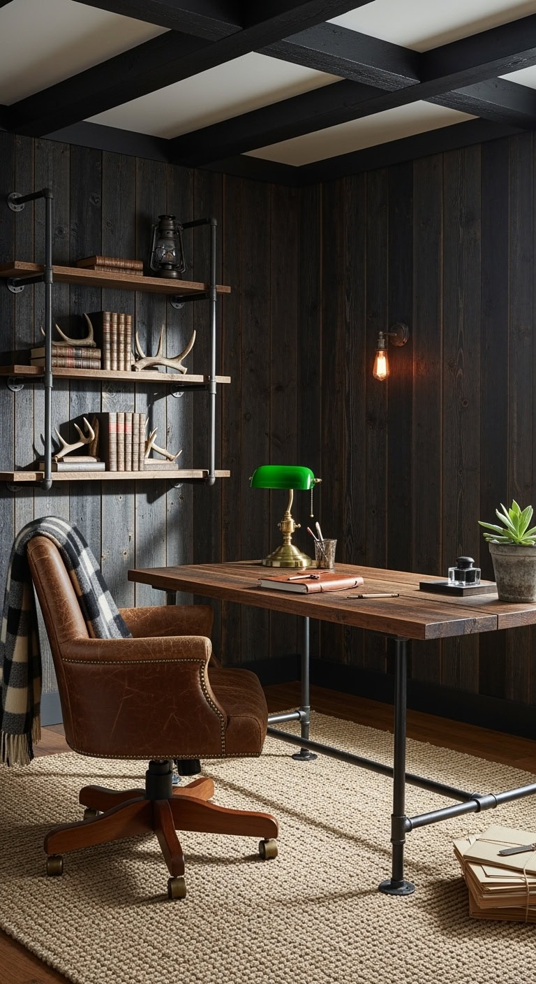 cozy rustic farmhouse sophisticated office