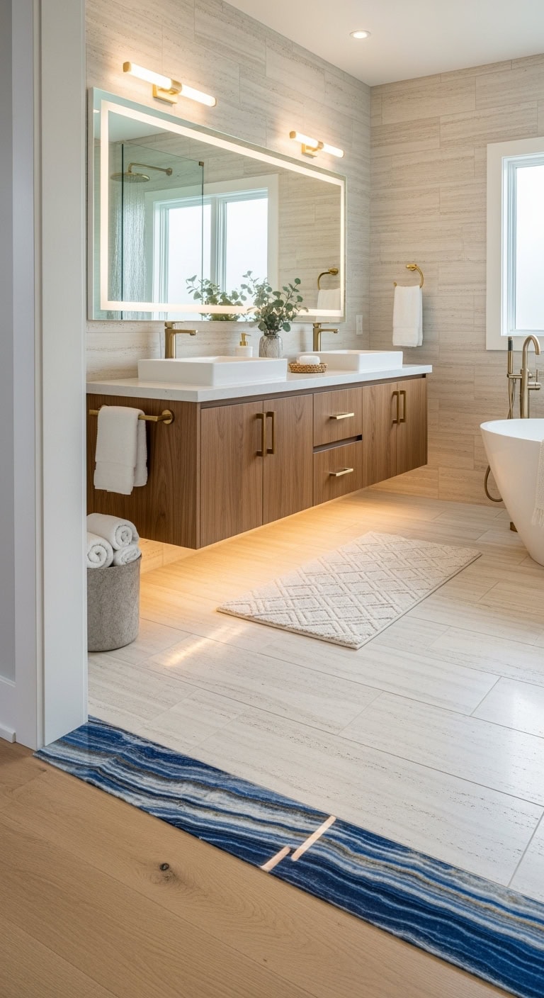 luxurious seamless custom built bathroom entryway