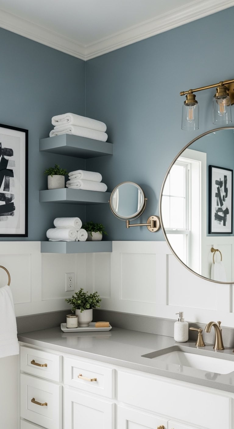 soothing stylish tranquil bathroom accent