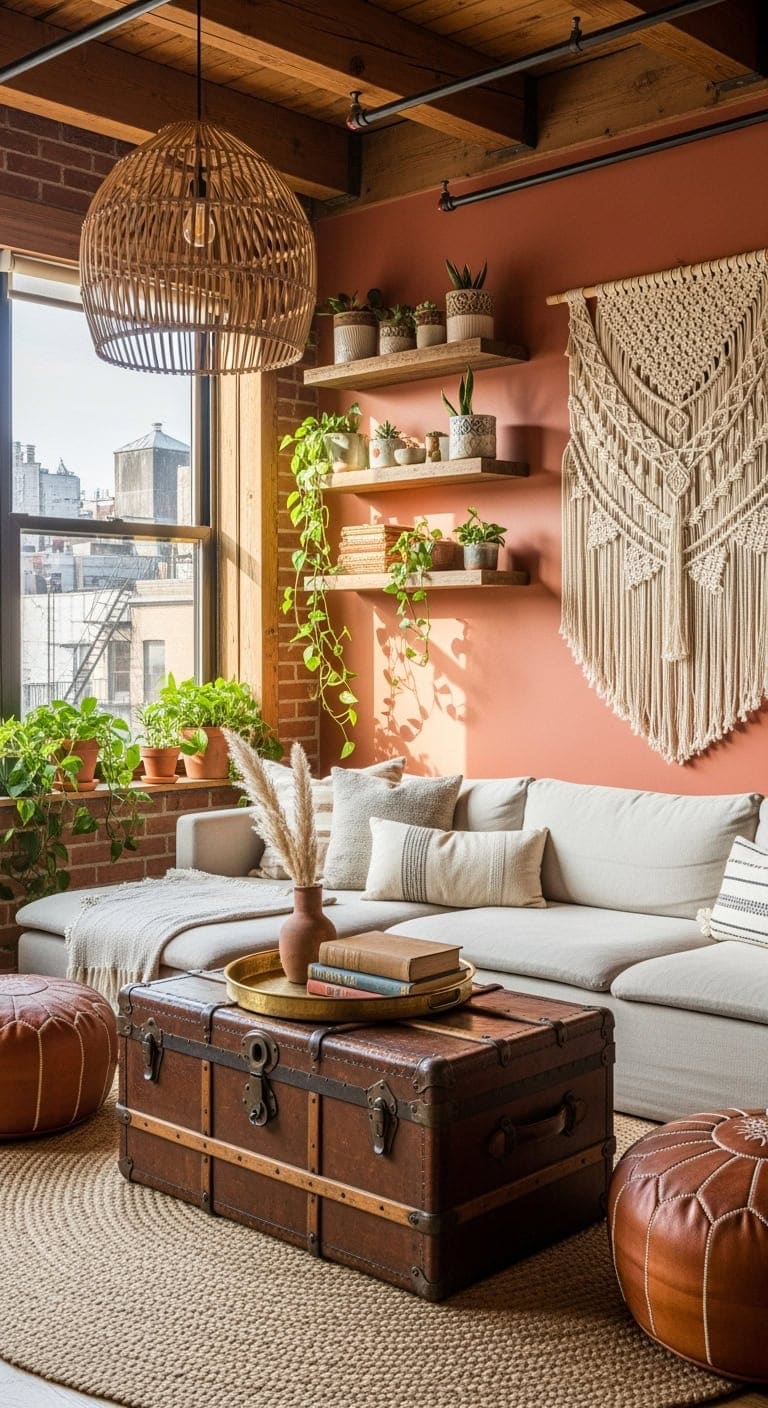 vintage trunk coffee table