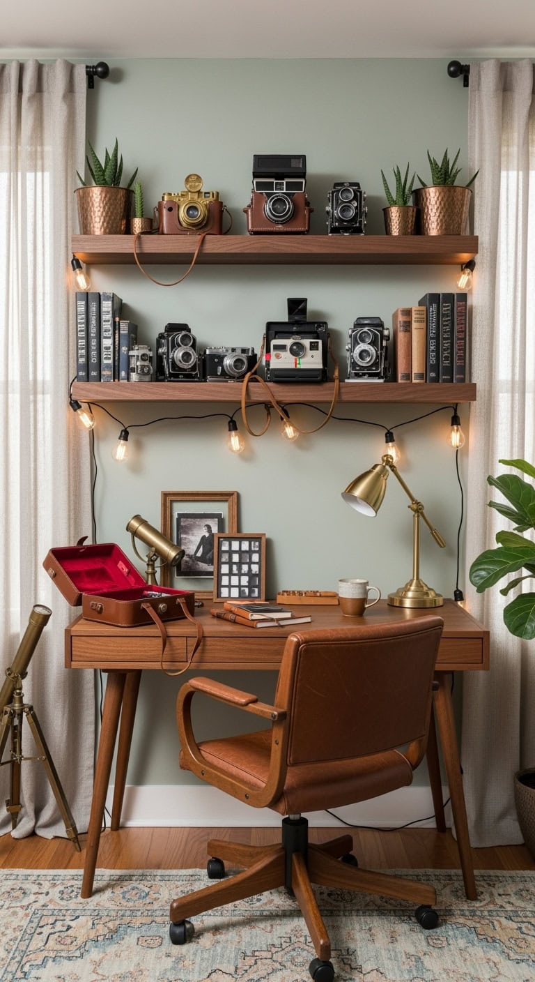 vintage camera enthusiast s decorative sanctuary