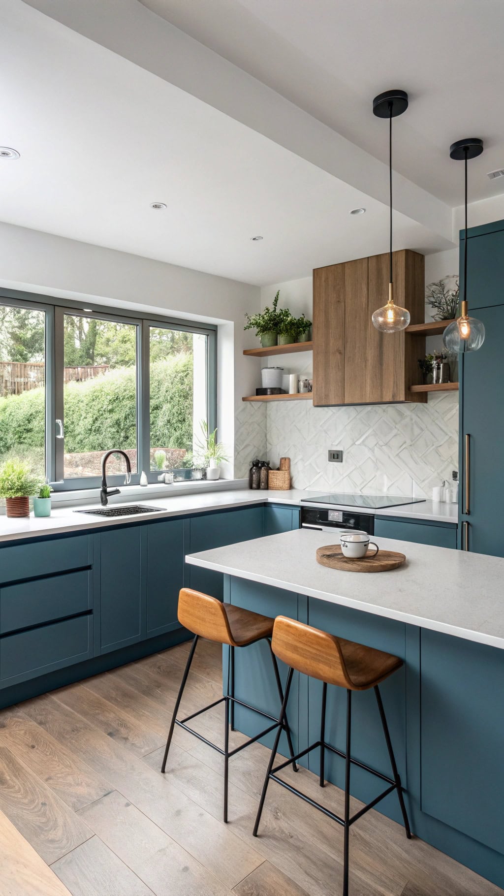 sleek petrol blue sophistication