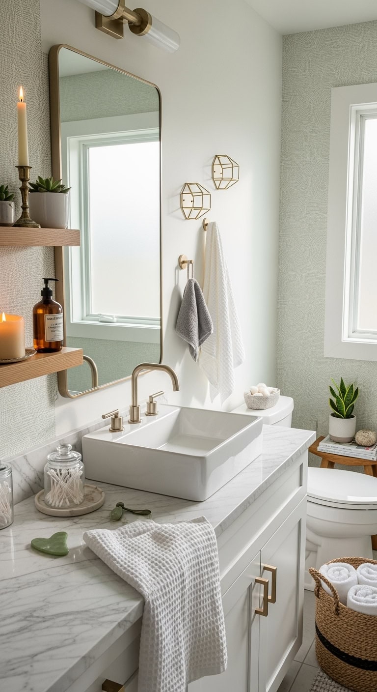 glamorous bathroom storage solution