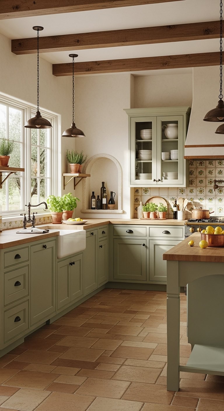 mediterranean pistachio kitchen design
