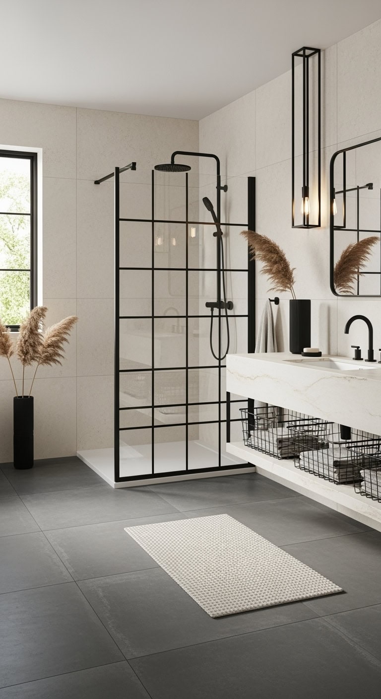 black framed cream textured sanctuary