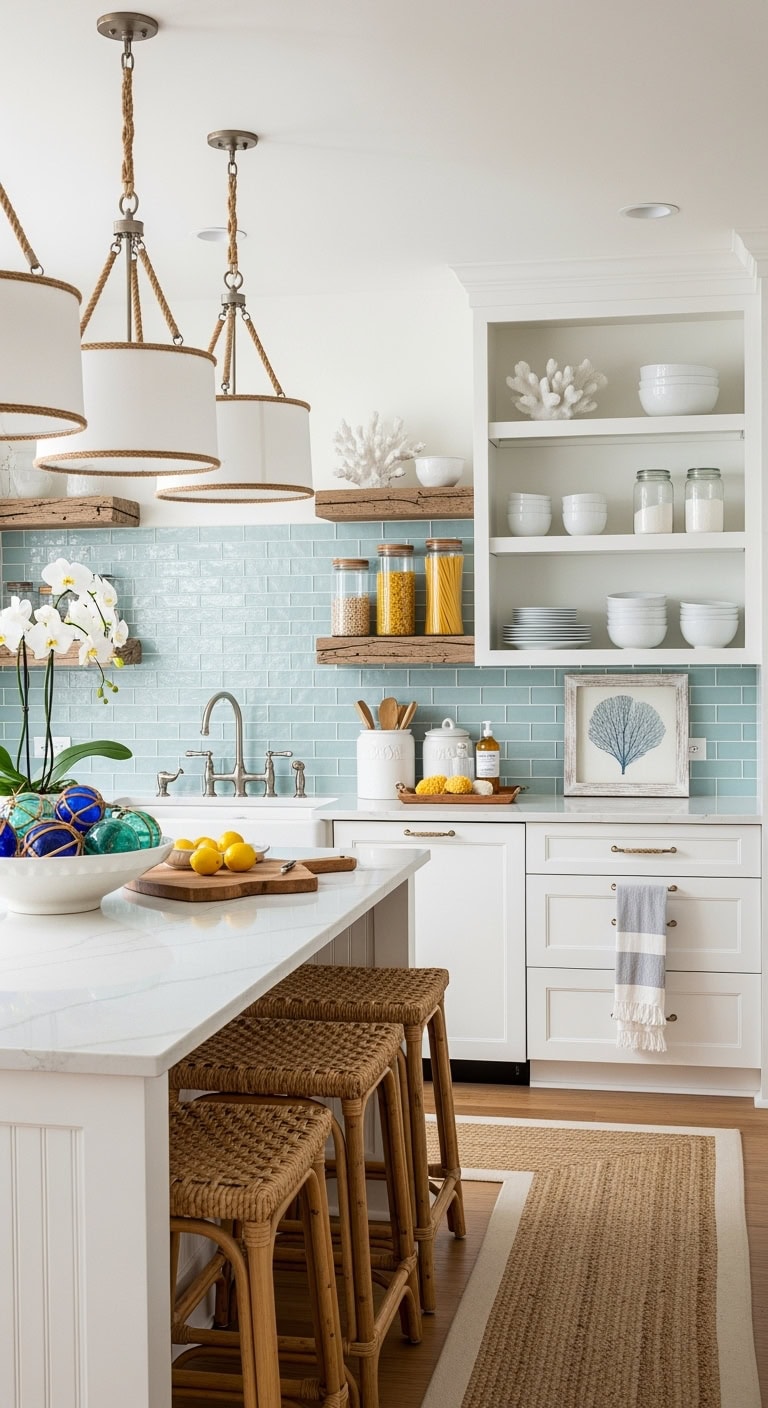 coastal chic kitchen design