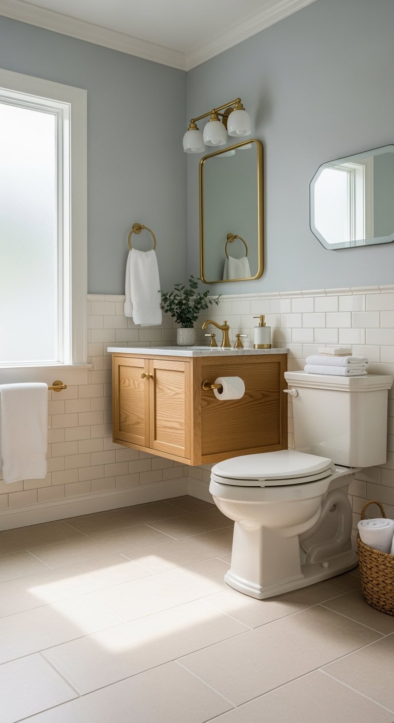 sophisticated warm almond toilet selection