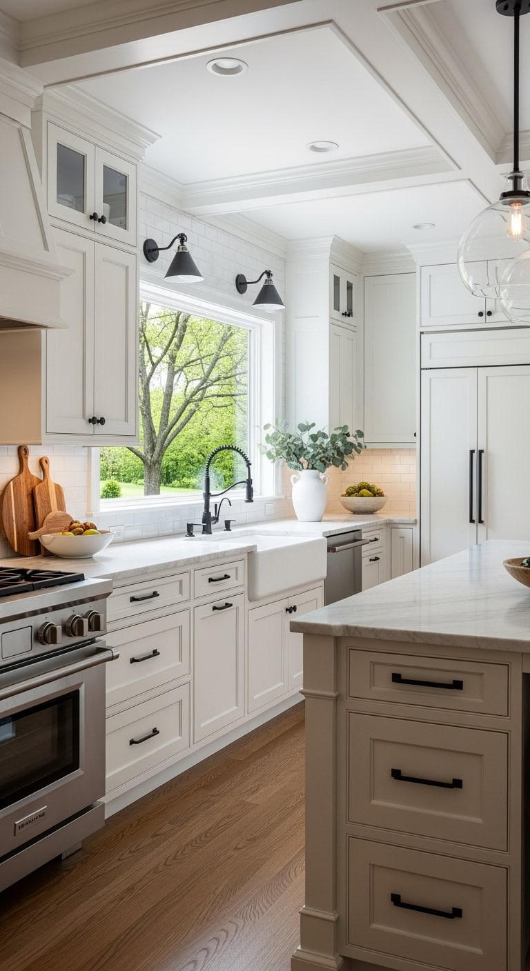 timeless contrasting jewelry like coordinated kitchen hardware