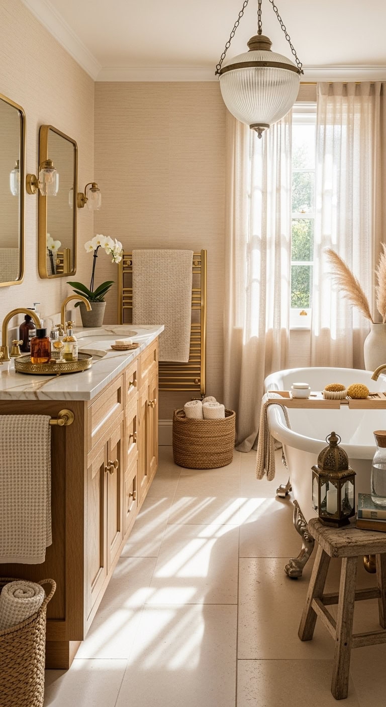 luxurious opulent refined bathroom centerpiece