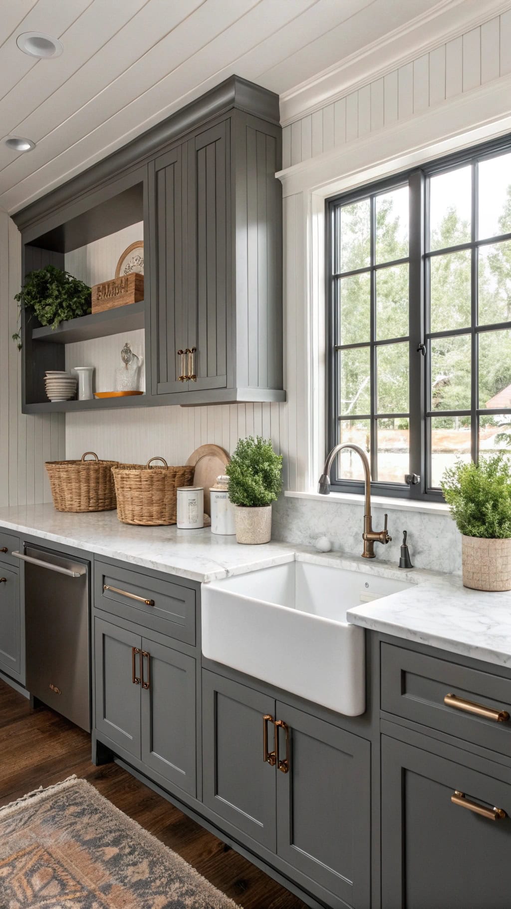 farmhouse beadboard cabinet doors