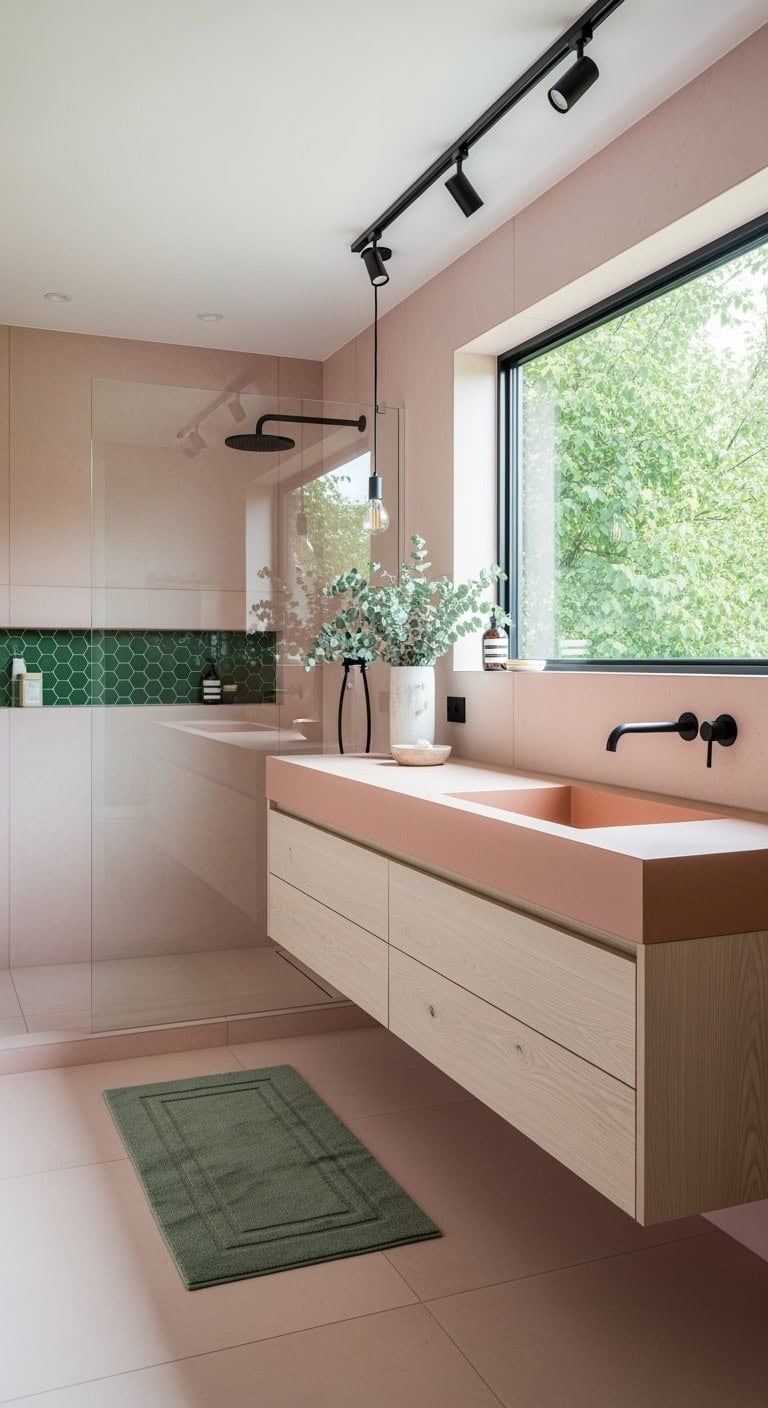 soft pink concrete oasis