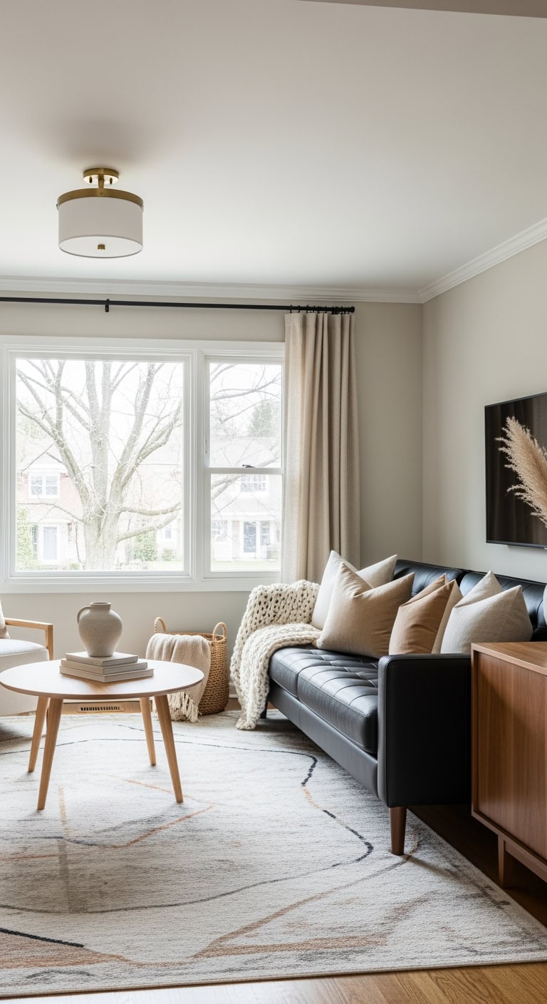 black leather creamy layered textures