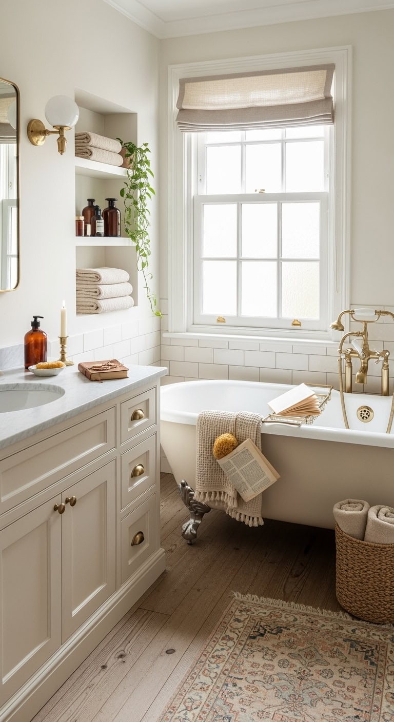 vintage elegant clawfoot tub sanctuary