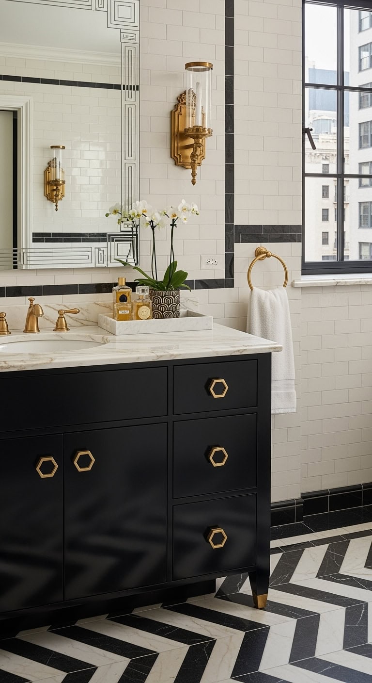 art deco black and gold glamour