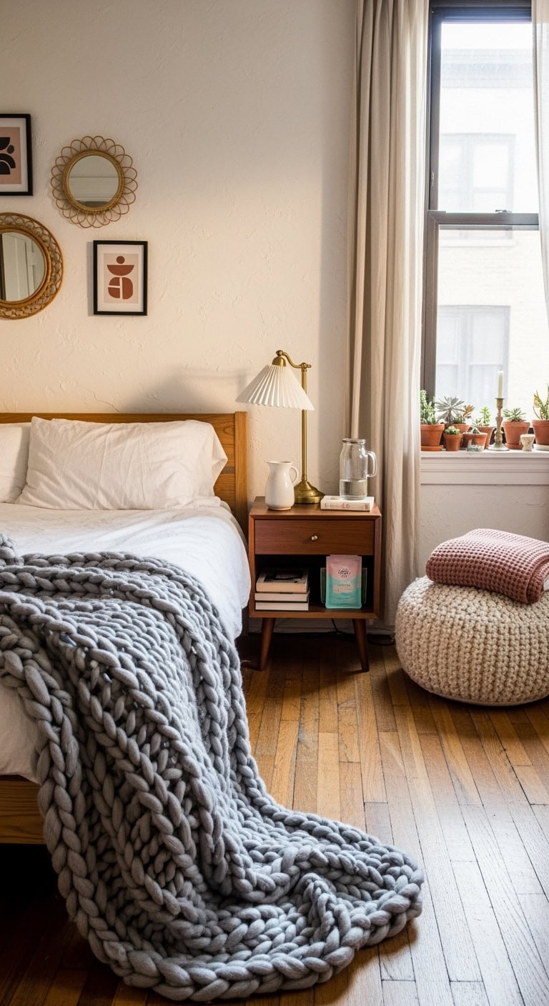 cozy sculptural stylish oversized knit blankets