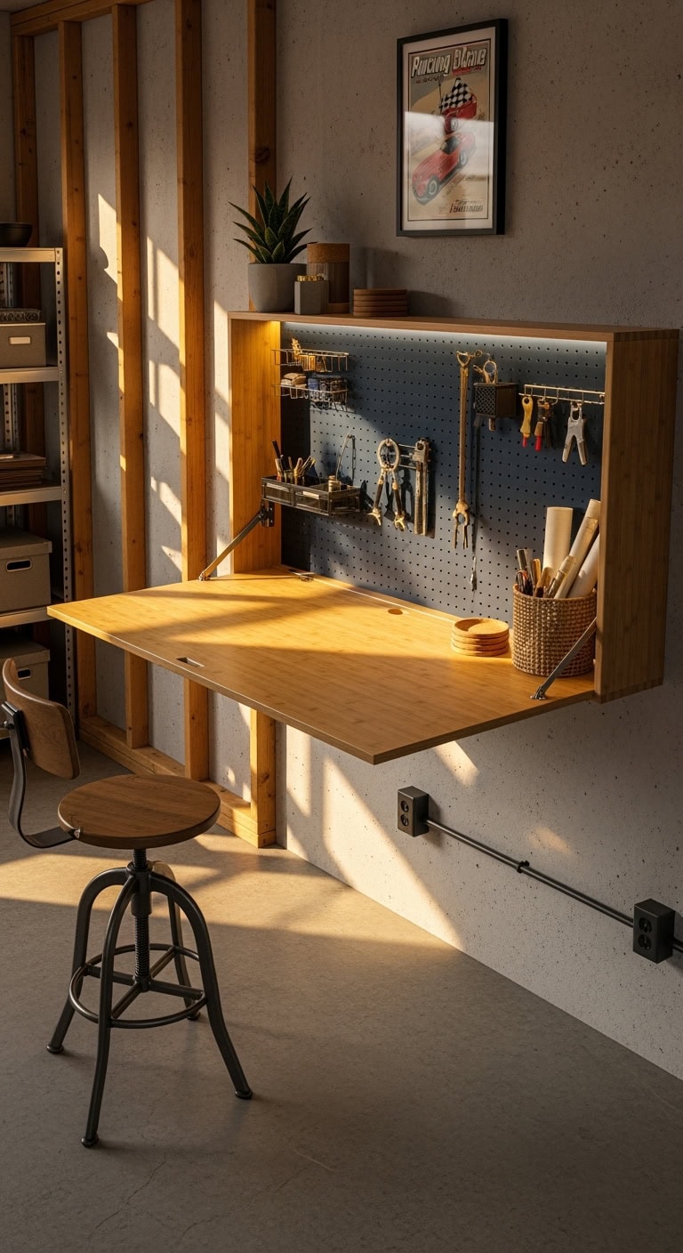 transformable garage workspace solution