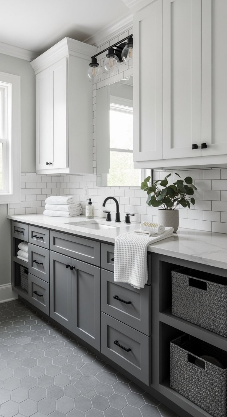 gray lowers white uppers