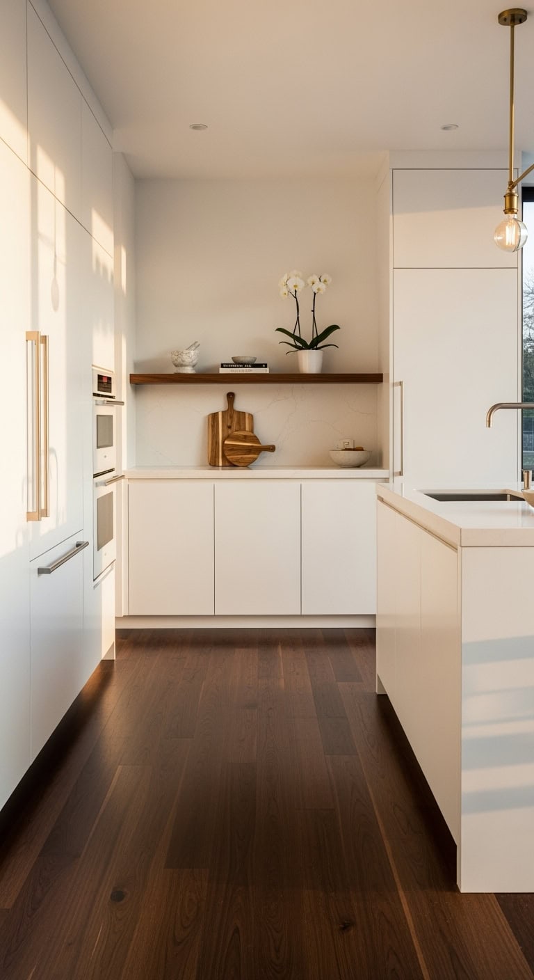 minimalist white kitchen elegance