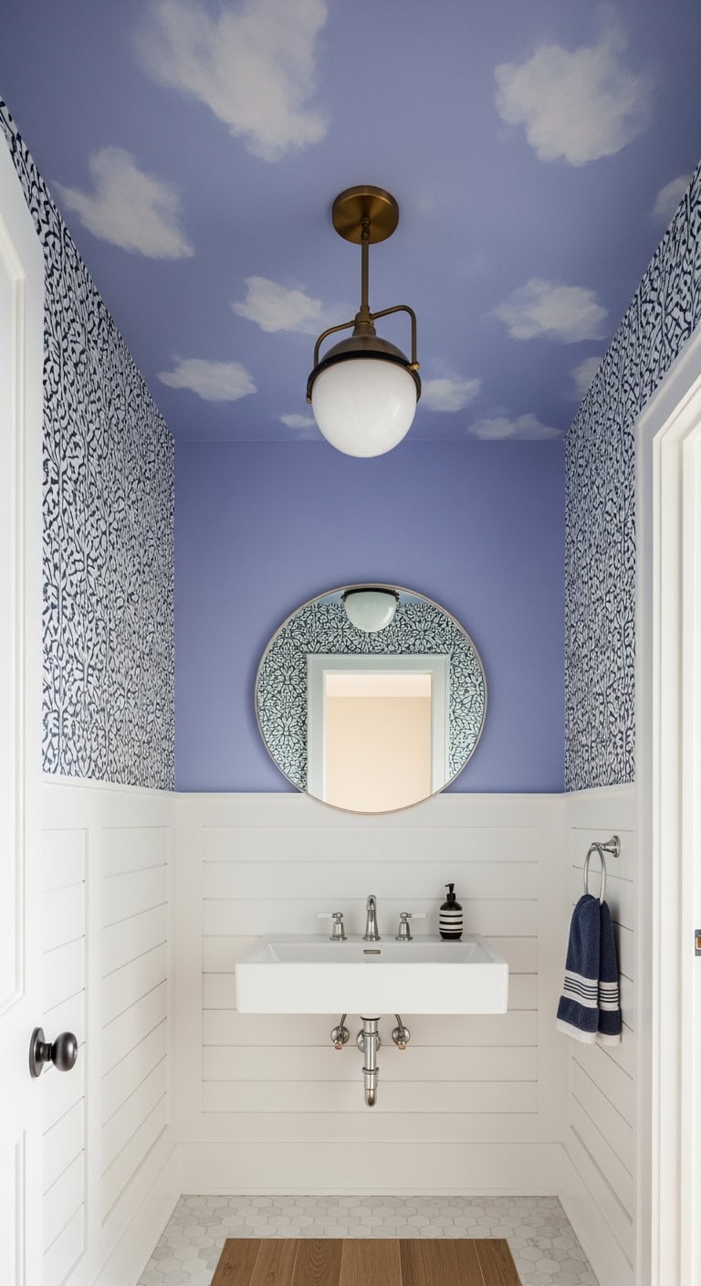 blue ceiling delightful surprise