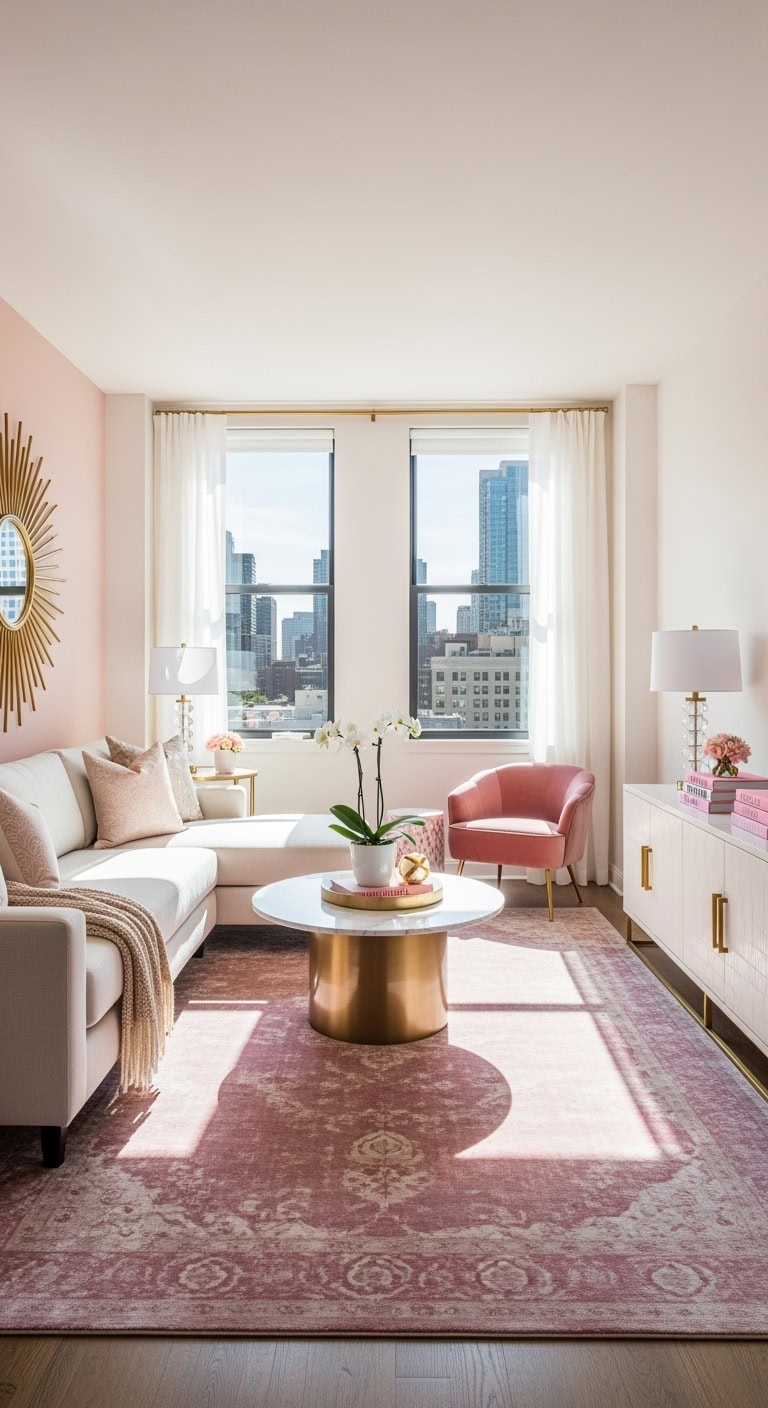 blush pink velvet boutique vibe