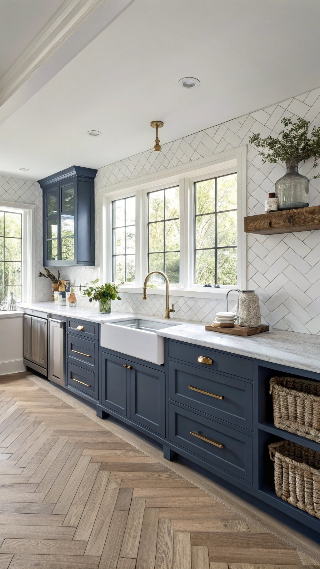 herringbone floor design ideas