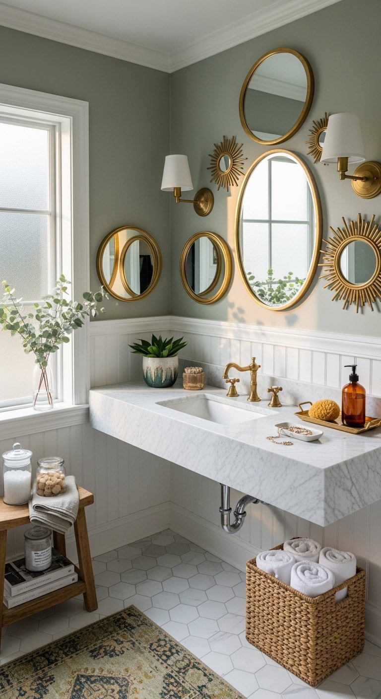 dreamy gold floating mirror gallery