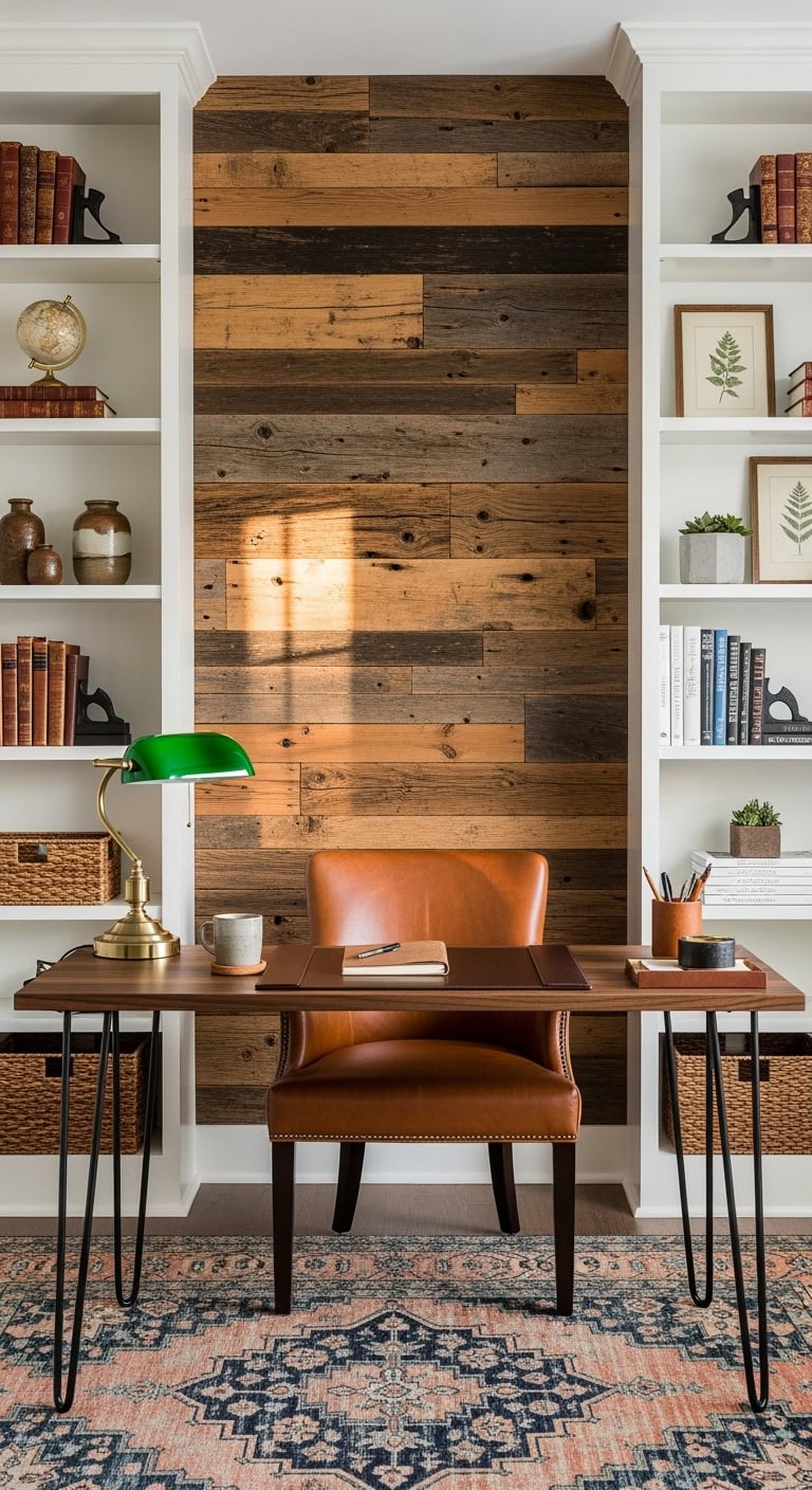 rustic yet refined home office
