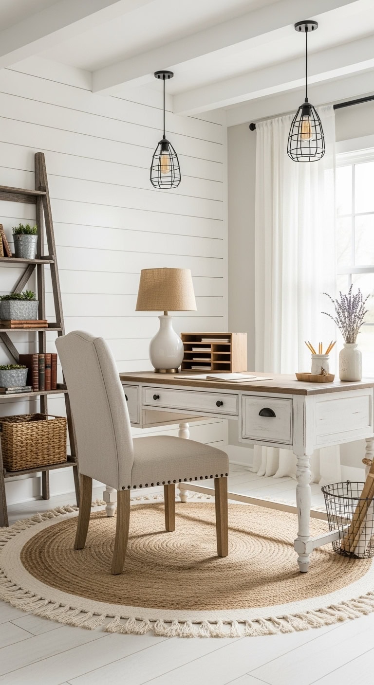 rustic farmhouse chic workspace inspiration