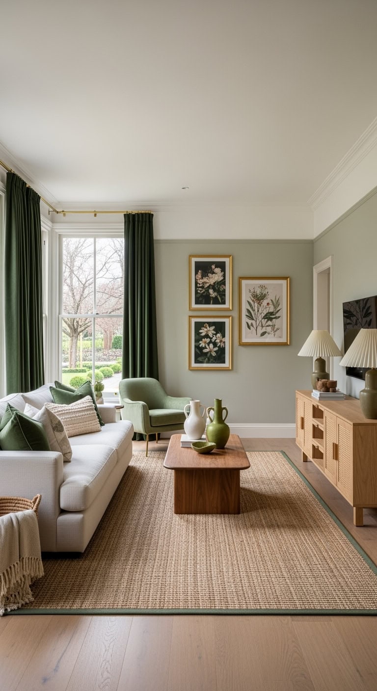 forest green cream elegance