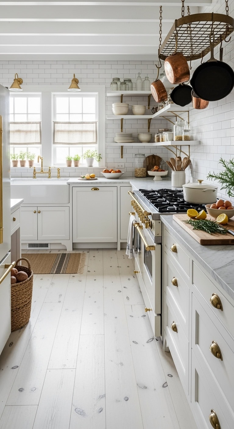 rustic distressed whitewashed wood floors