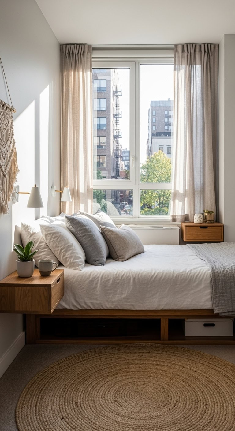 sunlit window bed cozy nook