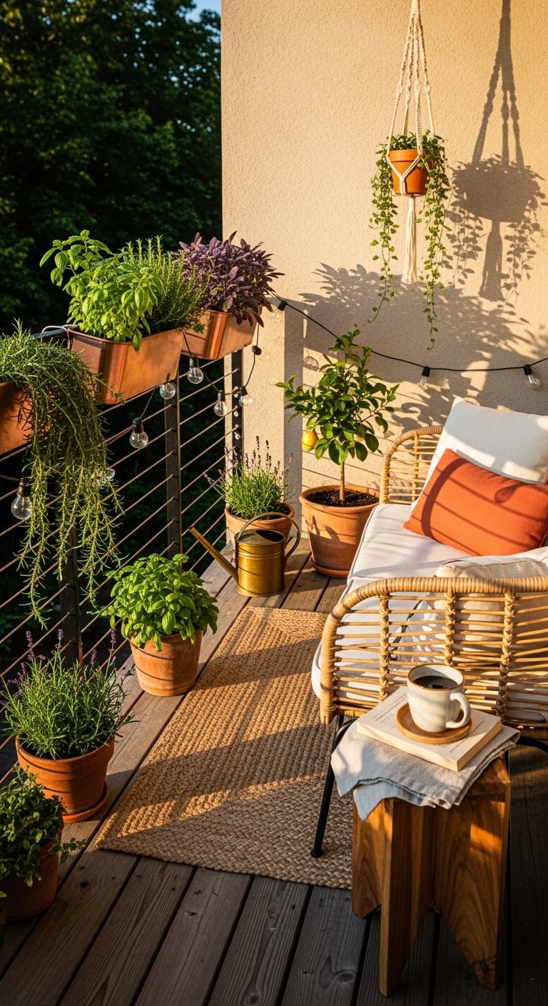 railing mounted herb garden paradise