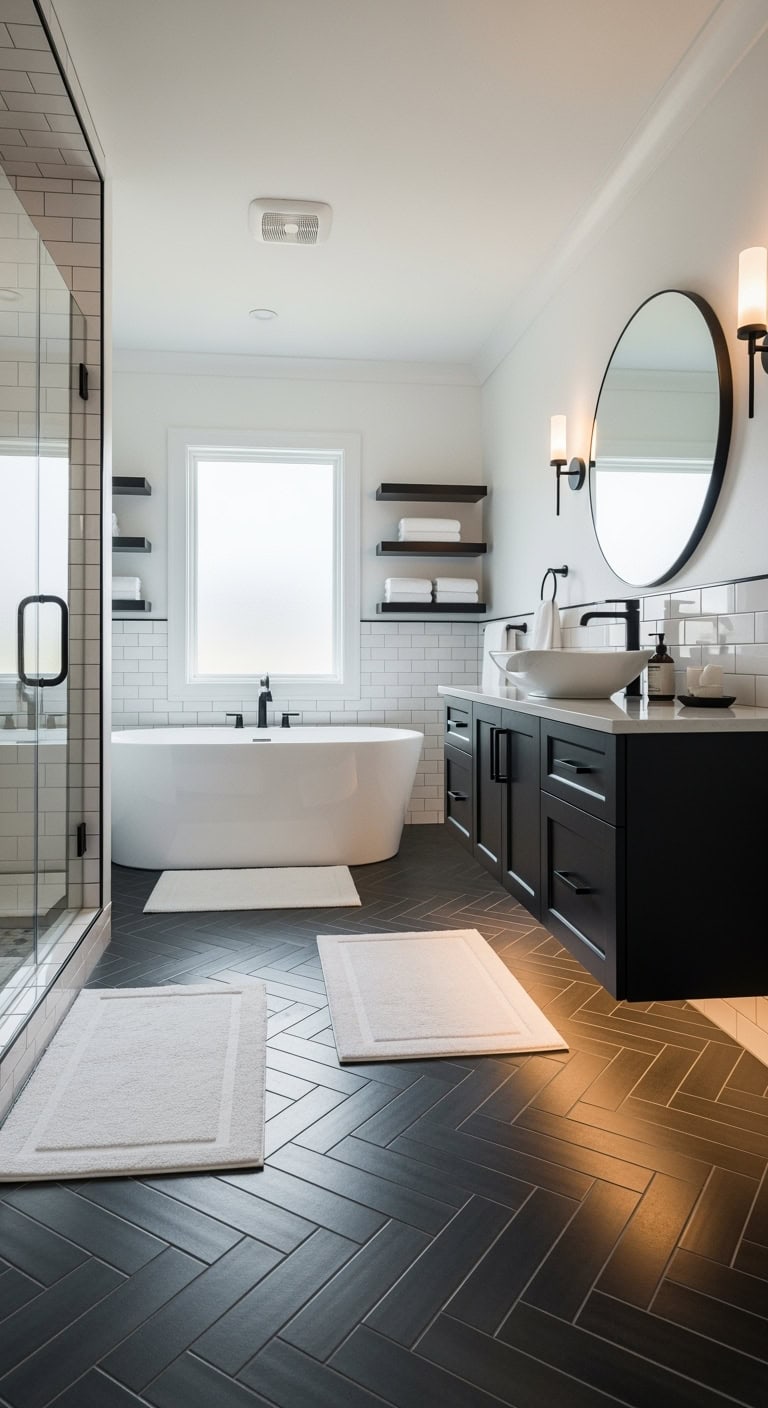 elegant practical versatile charcoal tile floors