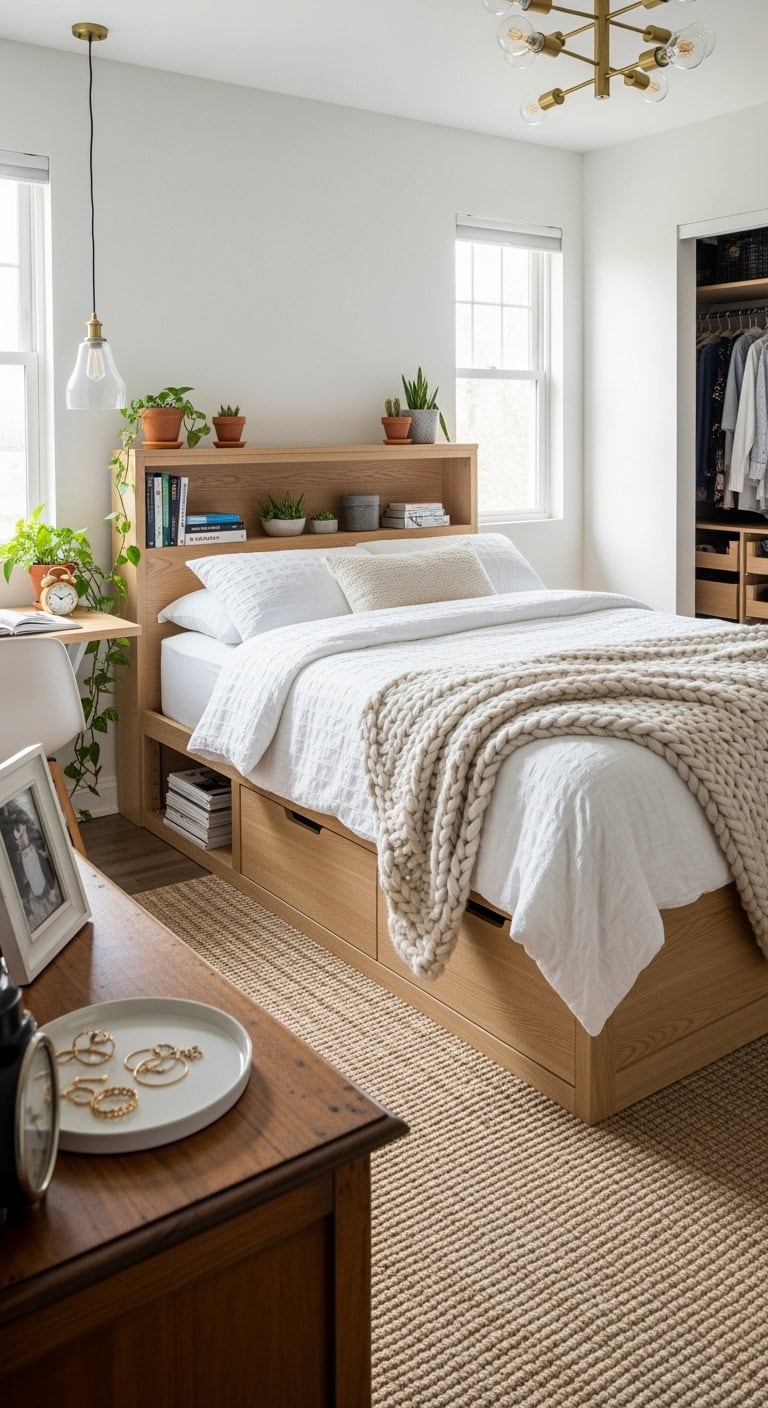 versatile storage savvy platform bed solution