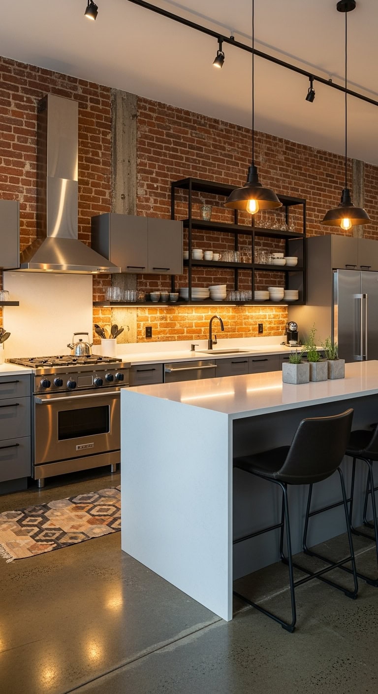 urban industrial kitchen design