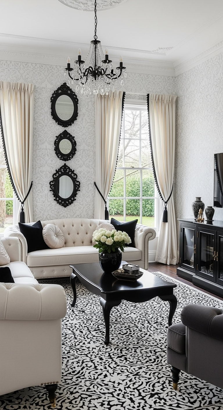 victorian black and white glam