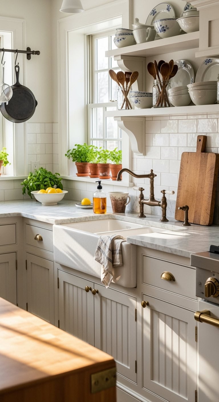 vintage charm farmhouse apron sink