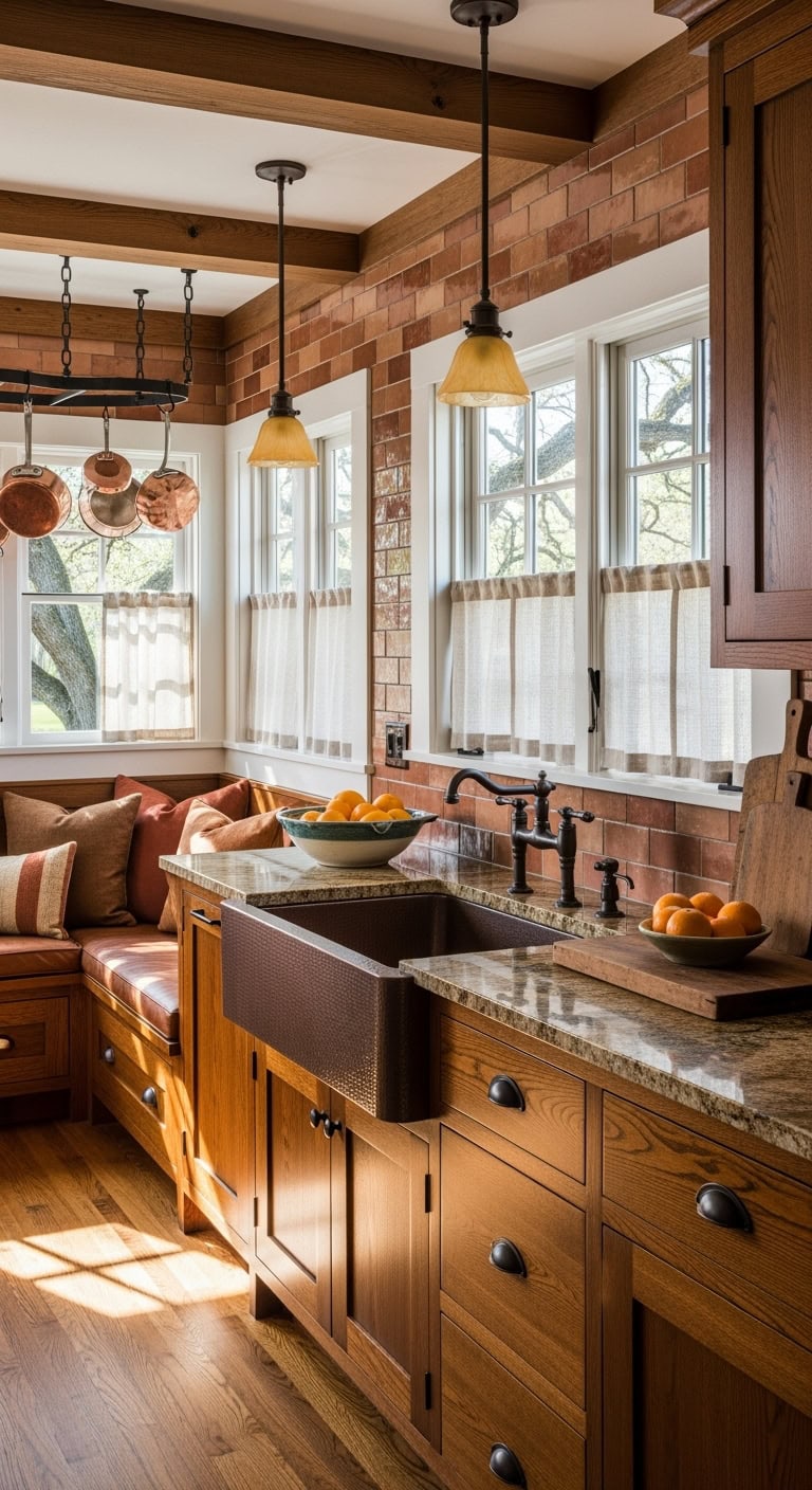 craftsman style rustic kitchen design