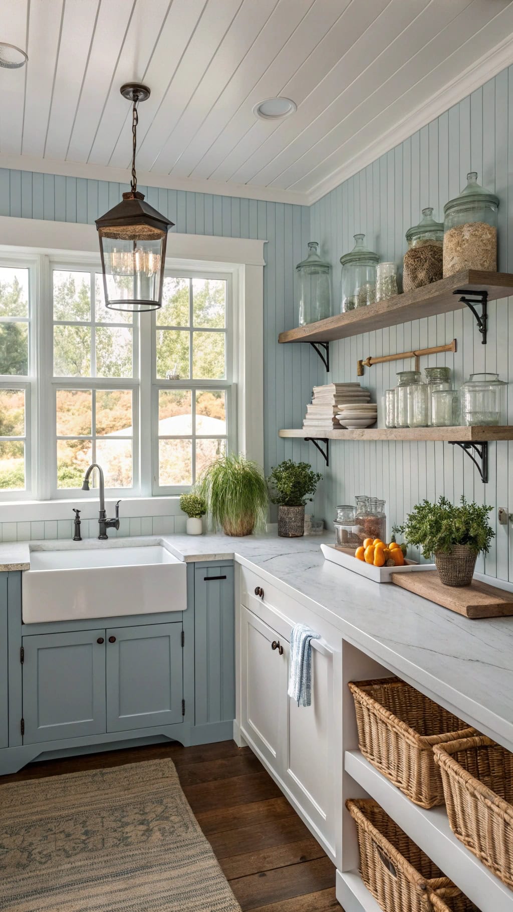 sky blue farmhouse charm