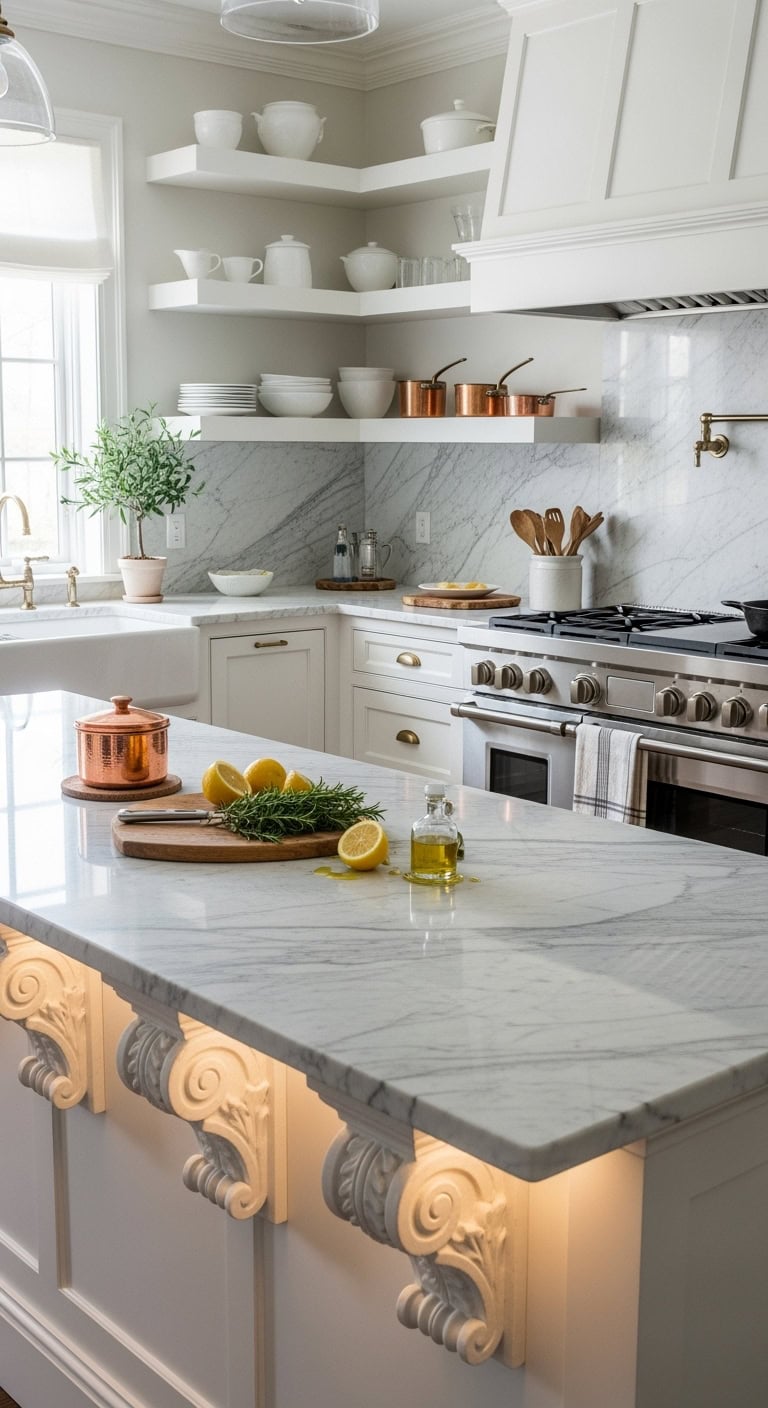 marble architectural floating cloud support