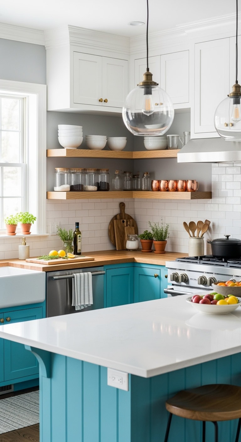 bold turquoise anchored personality