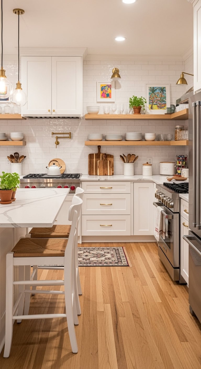 warm white oak kitchen elegance