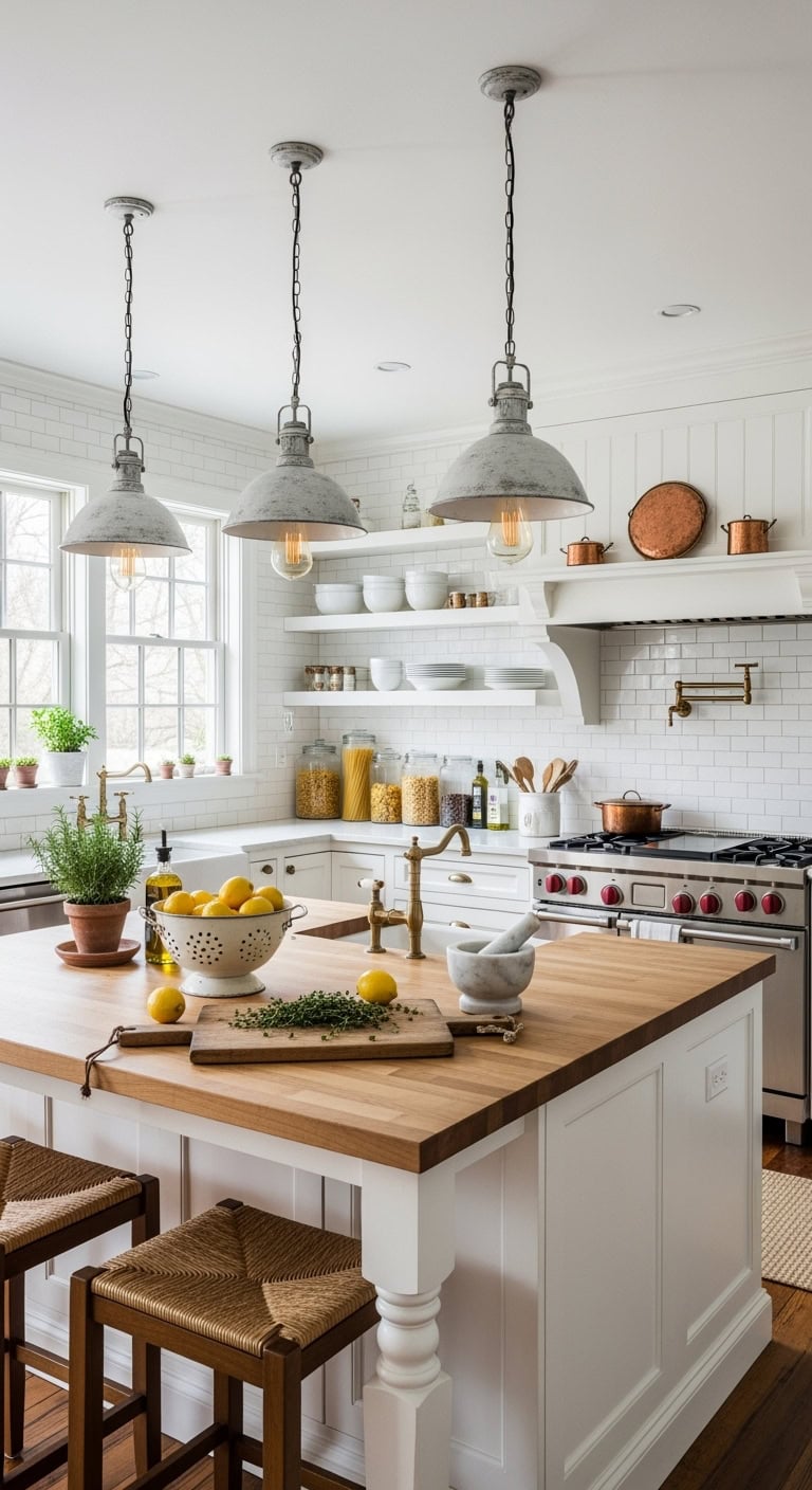 rustic white pendant lighting ideas