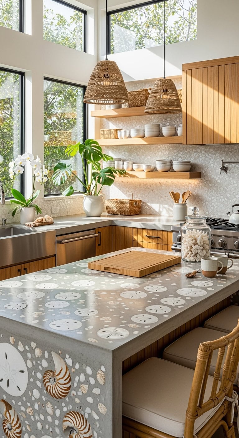 natural coastal concrete art