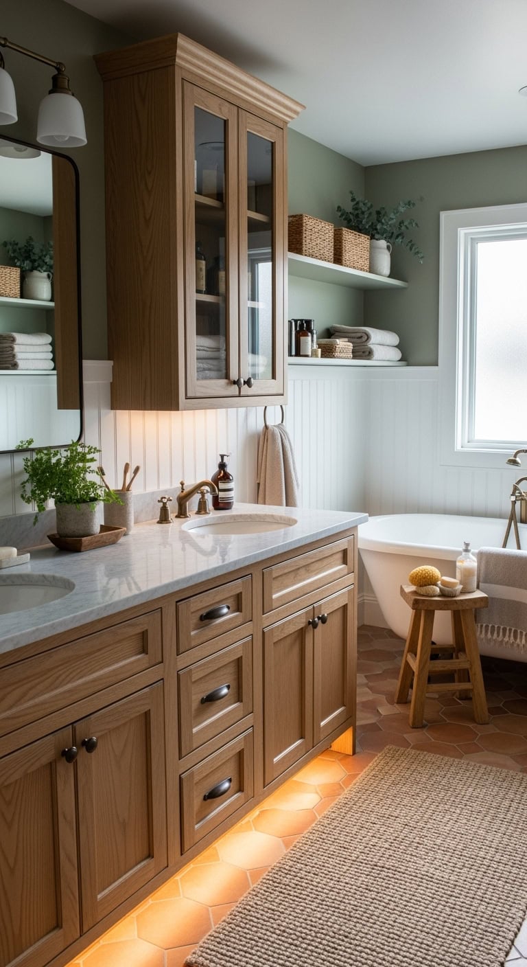 sage stained grounded collected display friendly