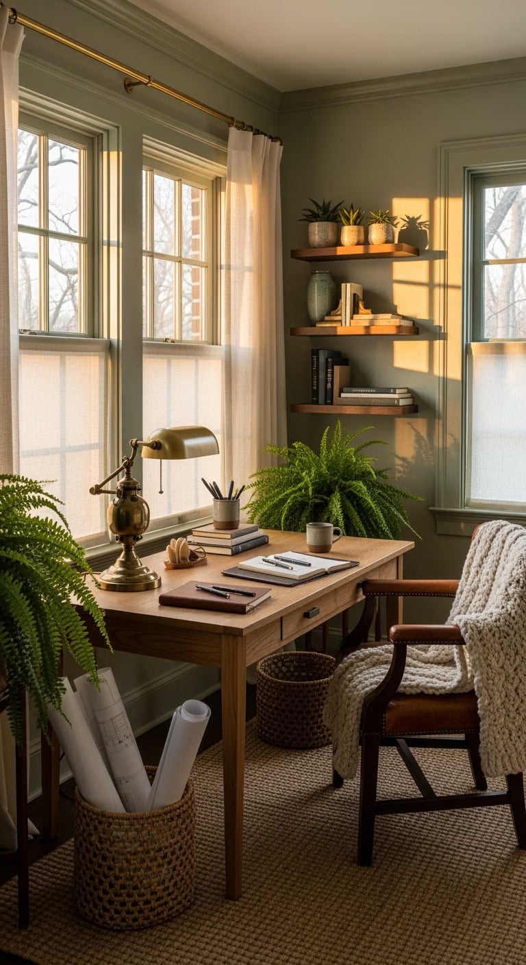 vintage pistachio window trim accents