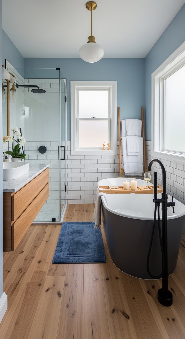 luxurious spa like bathroom oasis