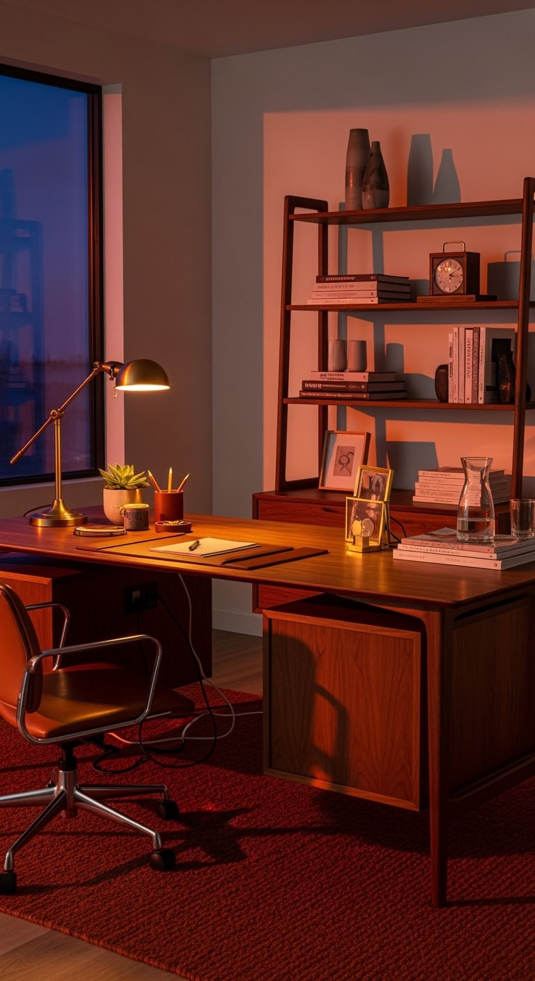 sleek warm vintage luxurious